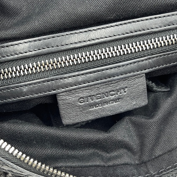 GIVENCHY Nightingale Calfskin Leather handbag Zipper bag Strap black brown HTF - Picture 8 of 12